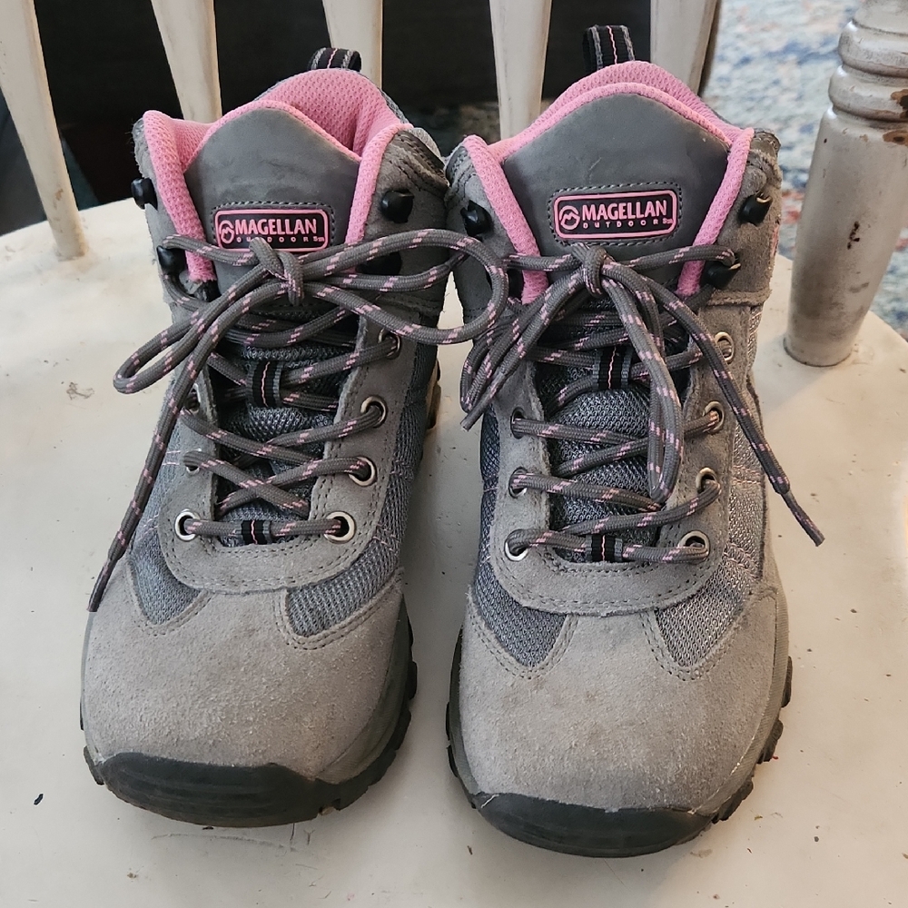 Magellan Outdoors Kids Boots - Gray and Pink